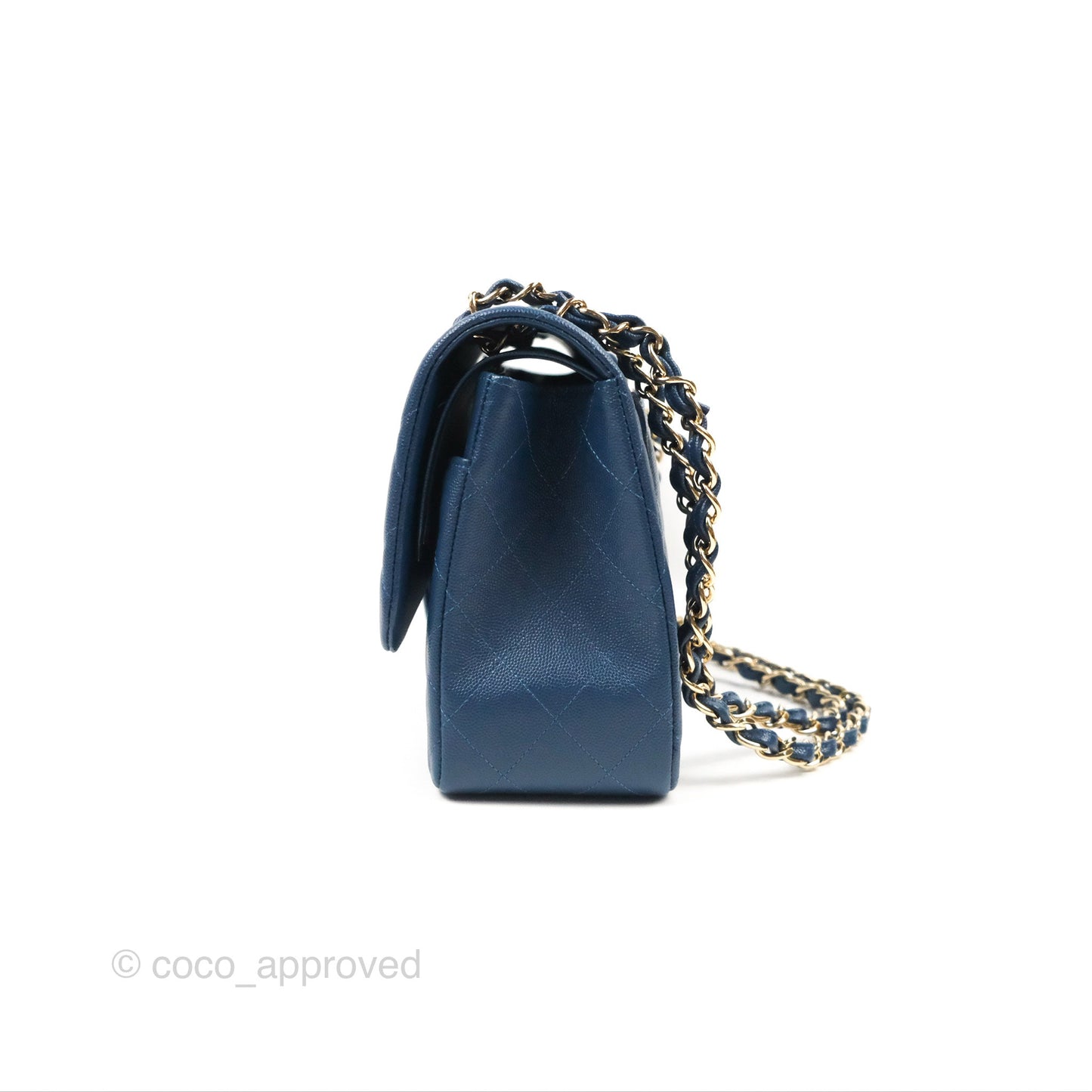 Chanel Jumbo Double Flap Dark Blue Caviar Gold Hardware⁣⁣