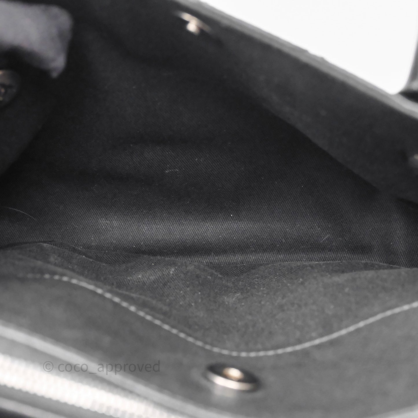 Chanel Quilted Shopping Tote Black Caviar Ruthenium Hardware