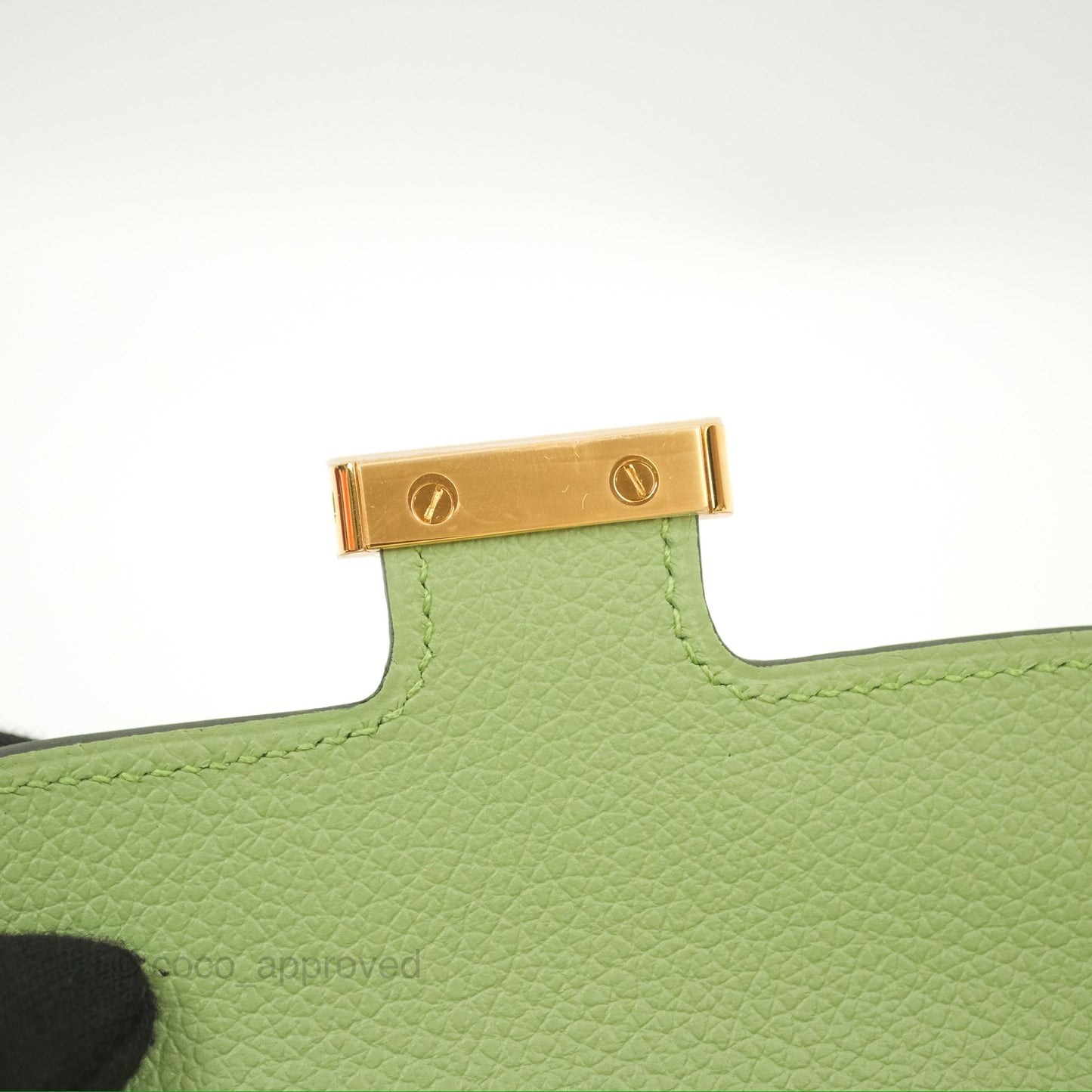 Hermès Constance Slim Wallet Vert Criquet Evercolour Gold Hardware