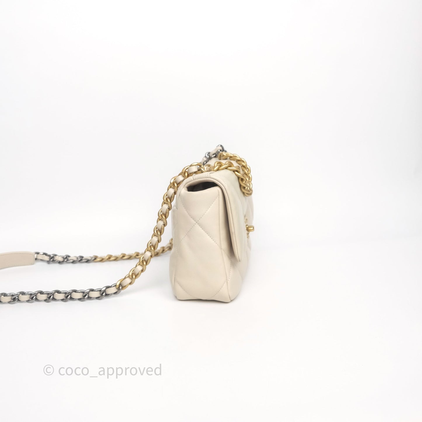 Chanel 19 Small Ivory Mixed Hardware