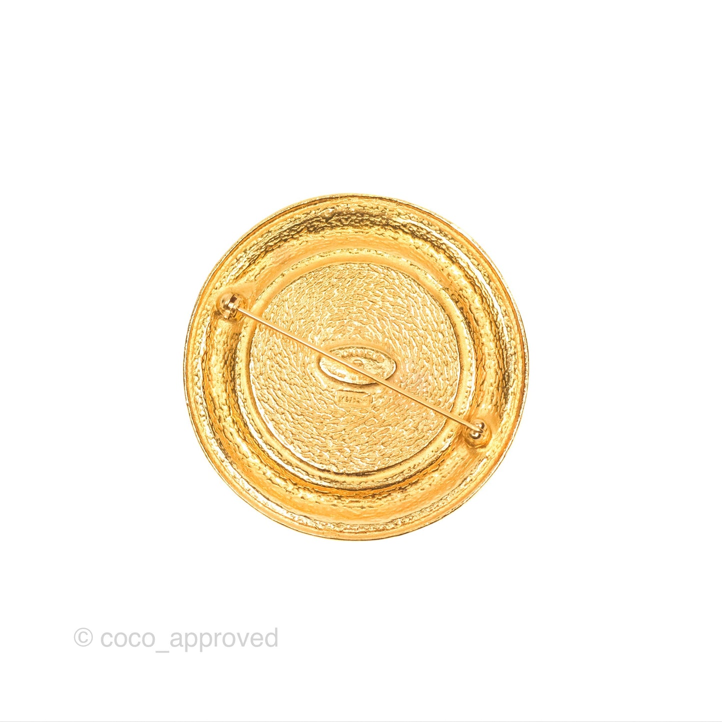 Chanel Vintage Rue Cambon Medallion Brooch