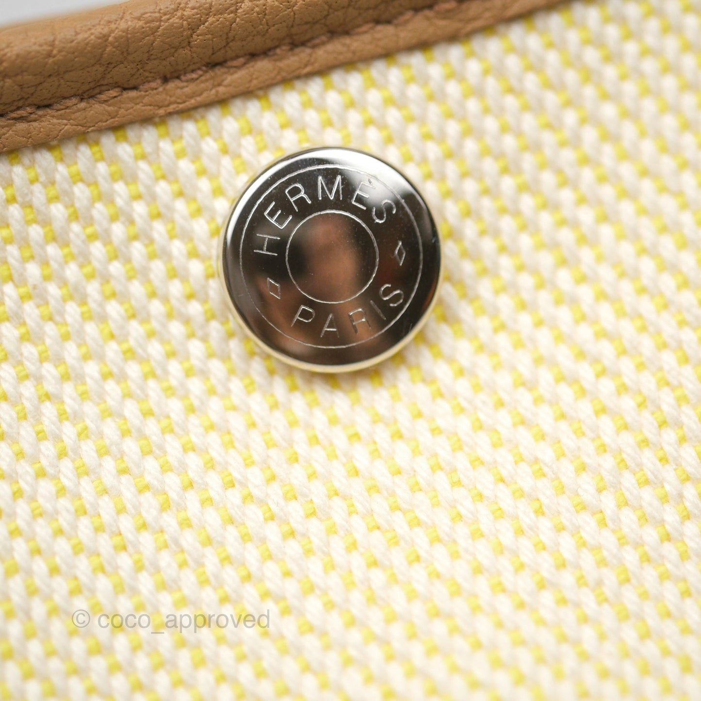 Hermès Garden Party 30 Canvas Ecru-Jaune Citron 9N/ Biscuit 48