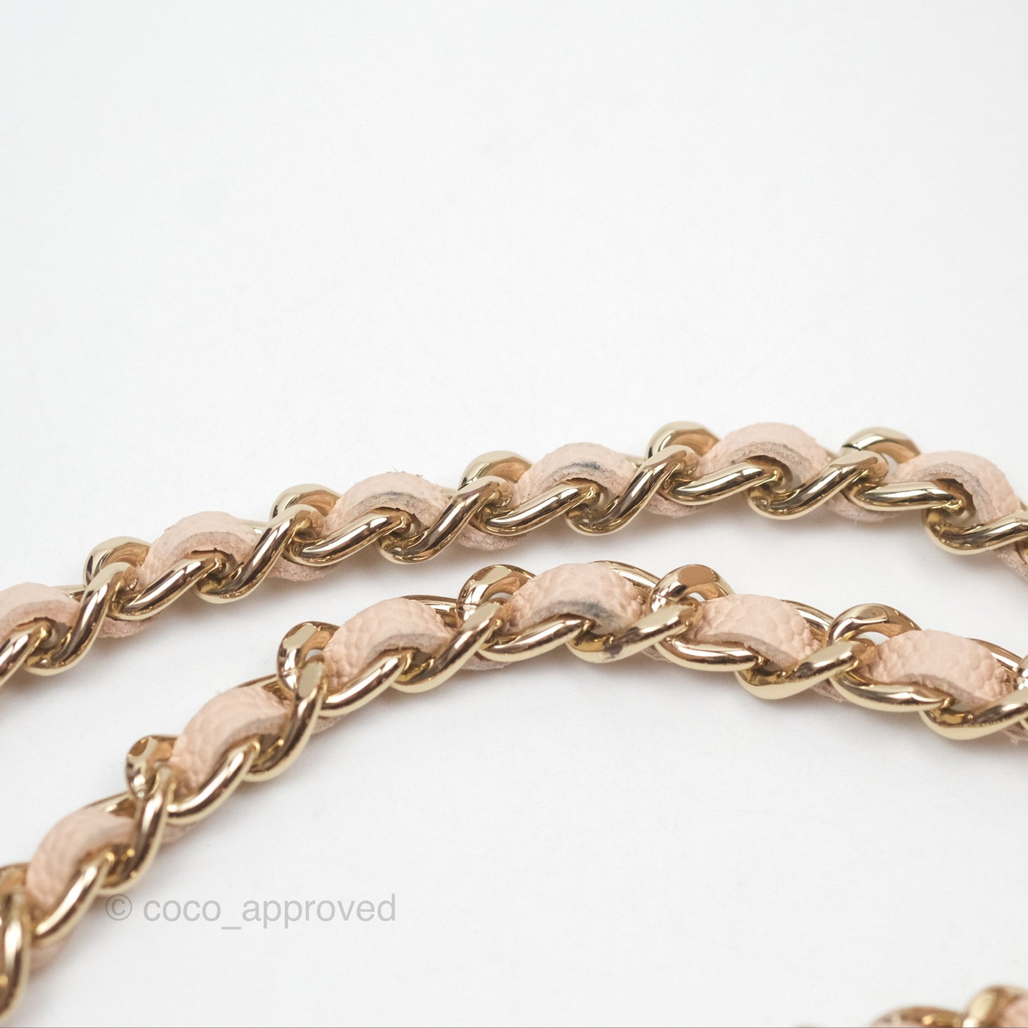 Chanel Vanity with Classic Chain Light Beige Caviar Gold Hardware 22C
