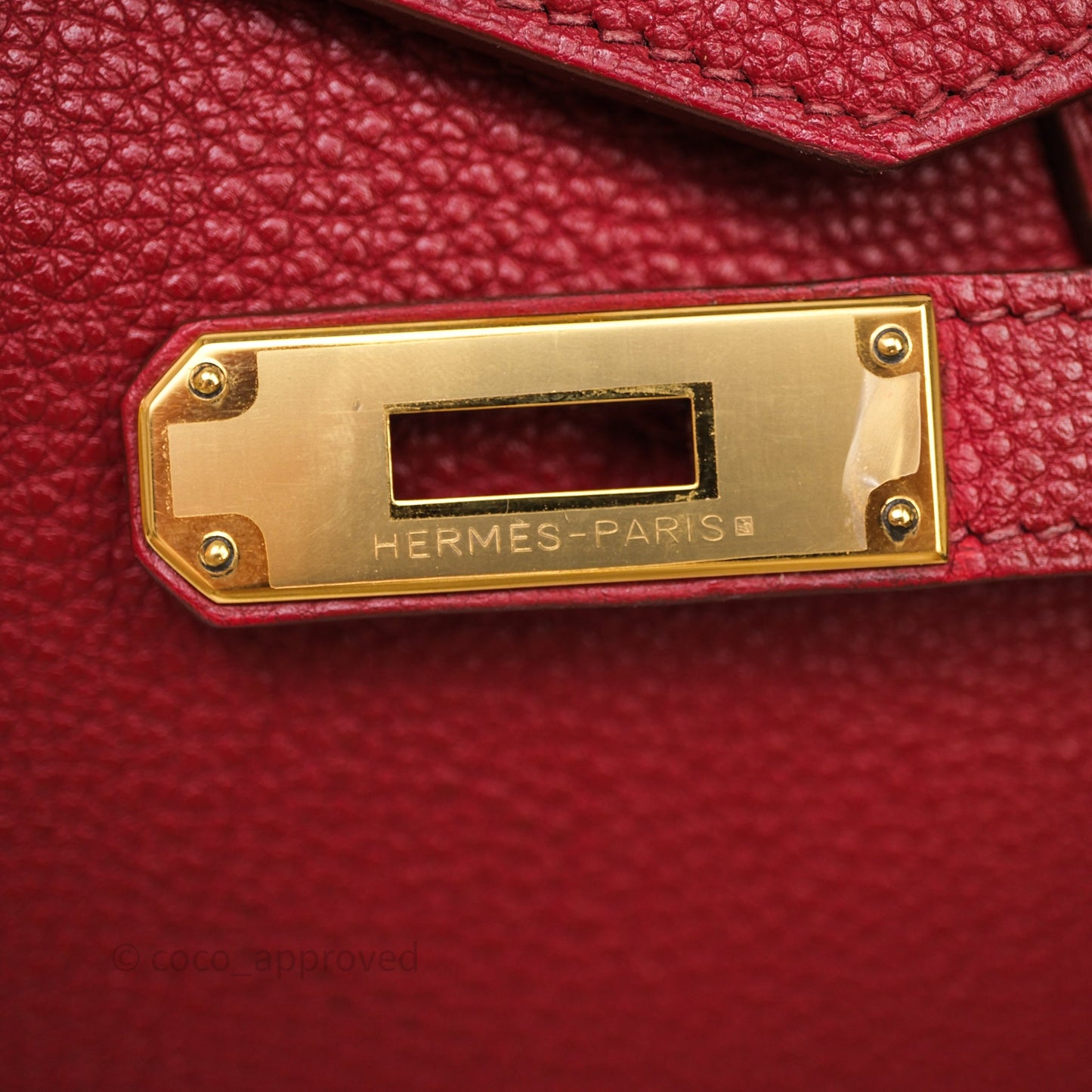 Hermès Birkin 35 Red Togo Gold Hardware