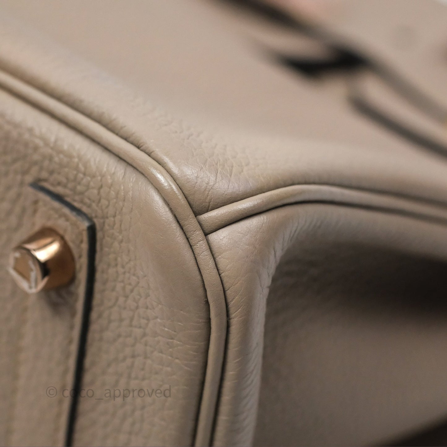 Hermès Birkin 30 Retourne Gris Asphalte M8 Togo Rose Gold Hardware
