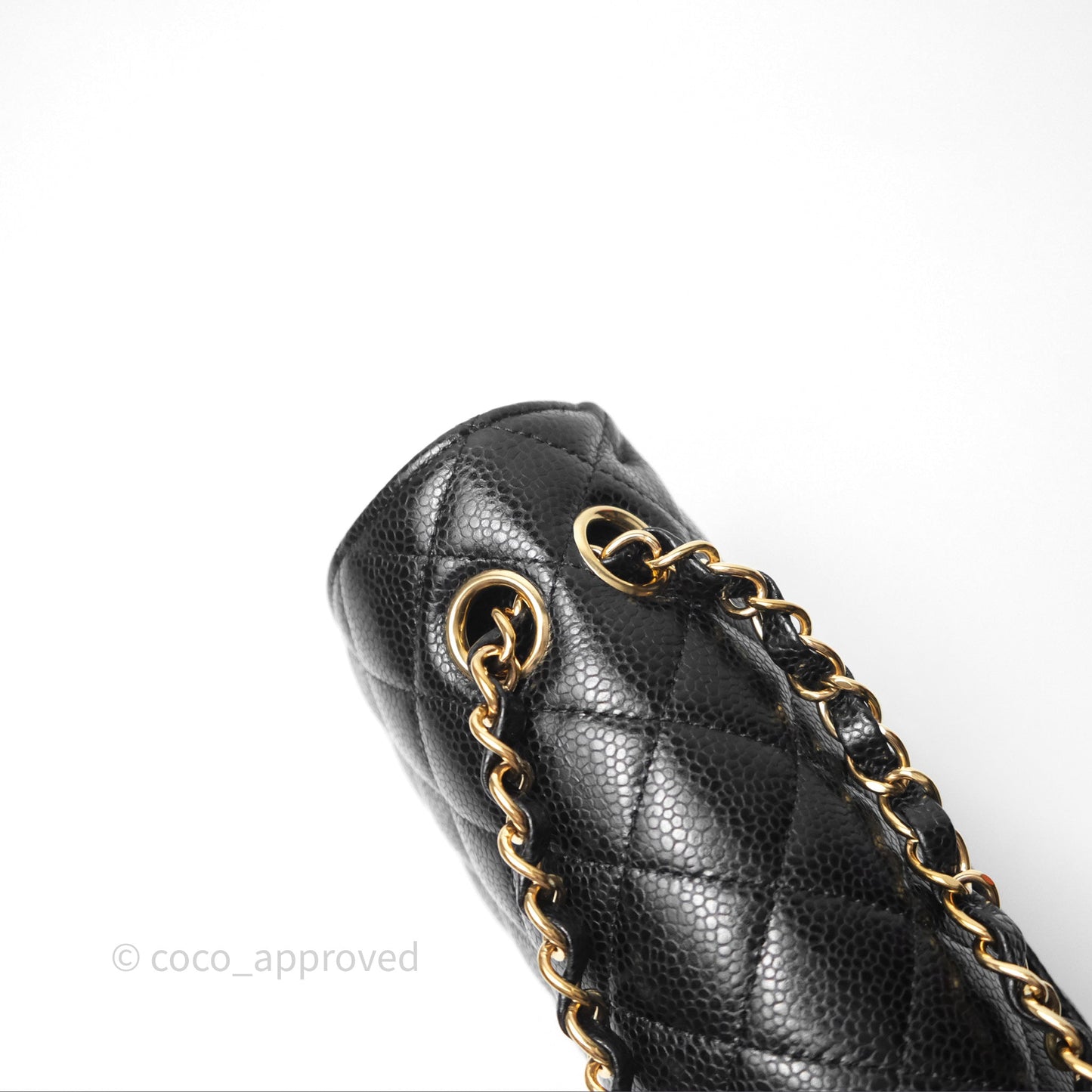 Chanel Classic M/L Medium Flap Quilted Black Caviar Gold Hardware