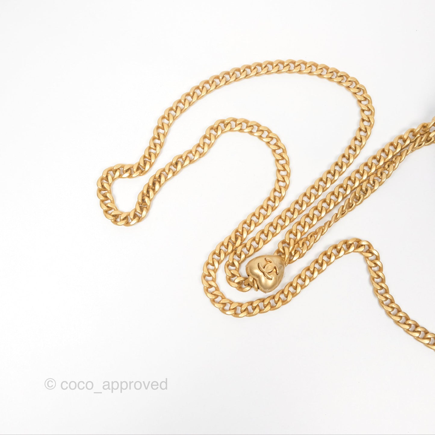 Chanel Heart Adjustable Chain WOC Grey Caviar Aged Gold Hardware