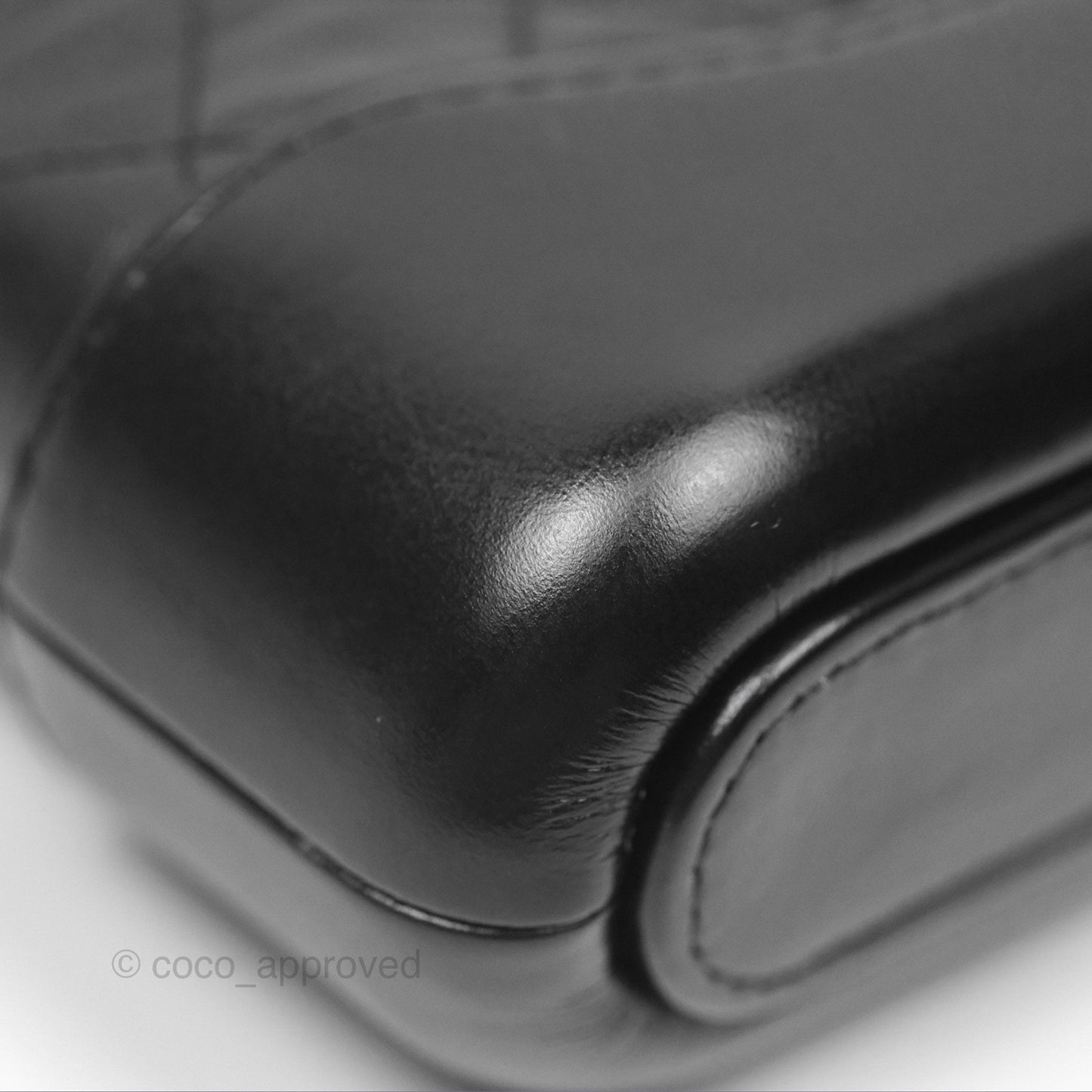 Chanel Gabrielle Clutch With Logo Strap Aged Calfskin Black Mixed Hardware