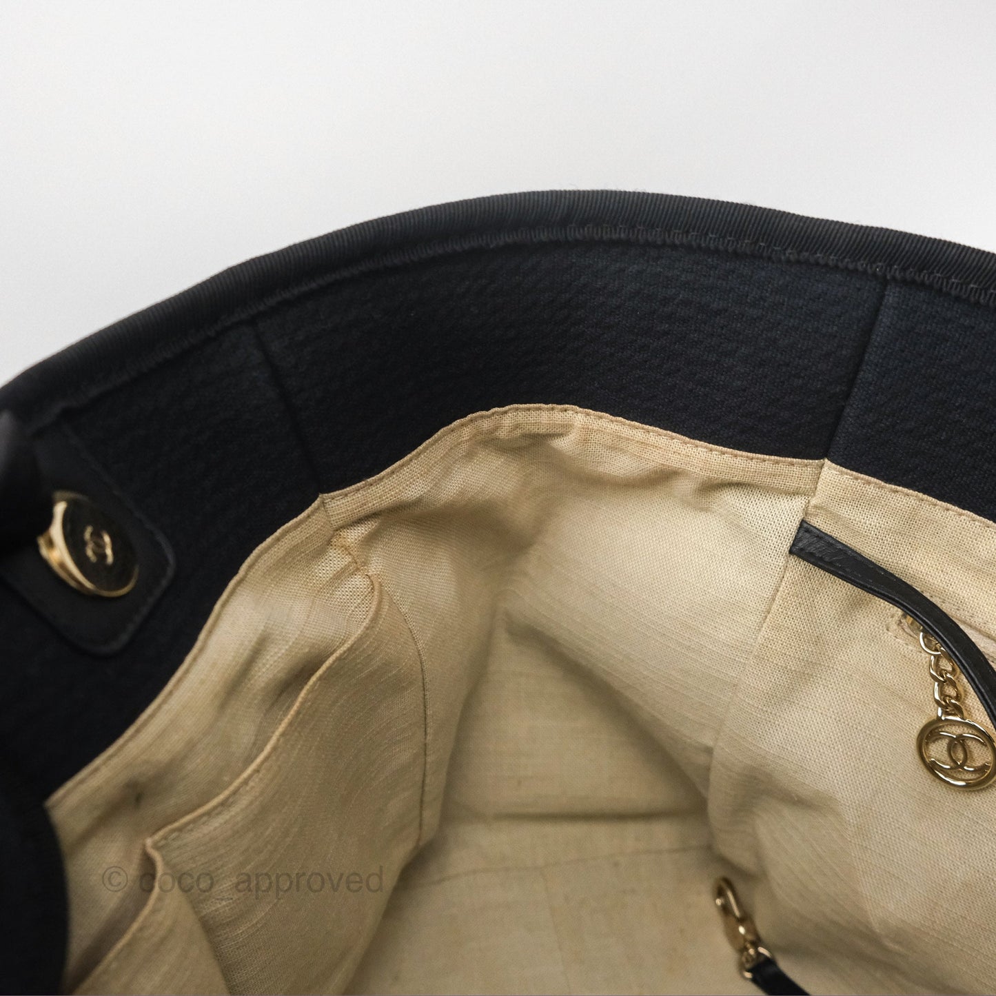 Chanel New Small Deauville Navy Canvas