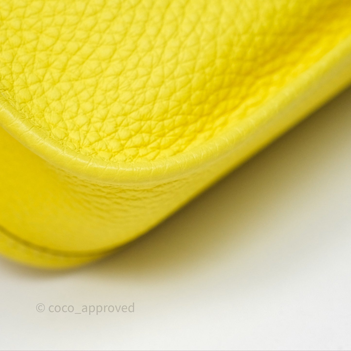 Hermès Mini Evelyne 16 Lime Clemence Palladium Hardware