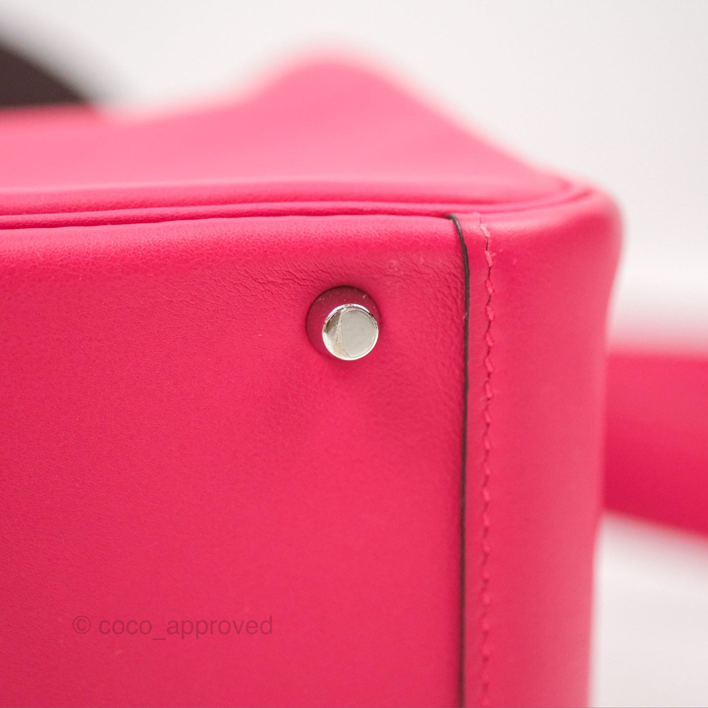 Hermès Mini Lindy 20 Framboise / Rouge Sellier Swift Palladium Hardware