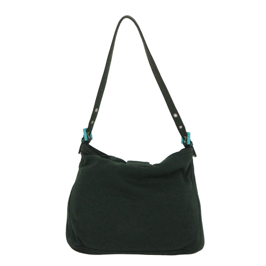 Luxury FendiMamma Baguette Shoulder Bag Canvas Green56490