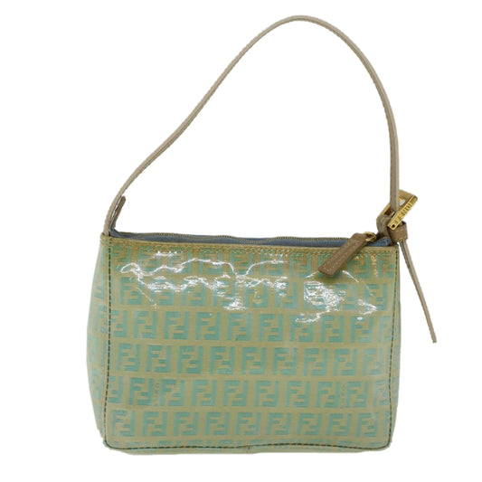 Luxury FendiZucchino Canvas Hand Bag Coated Canvas Light Blue56491