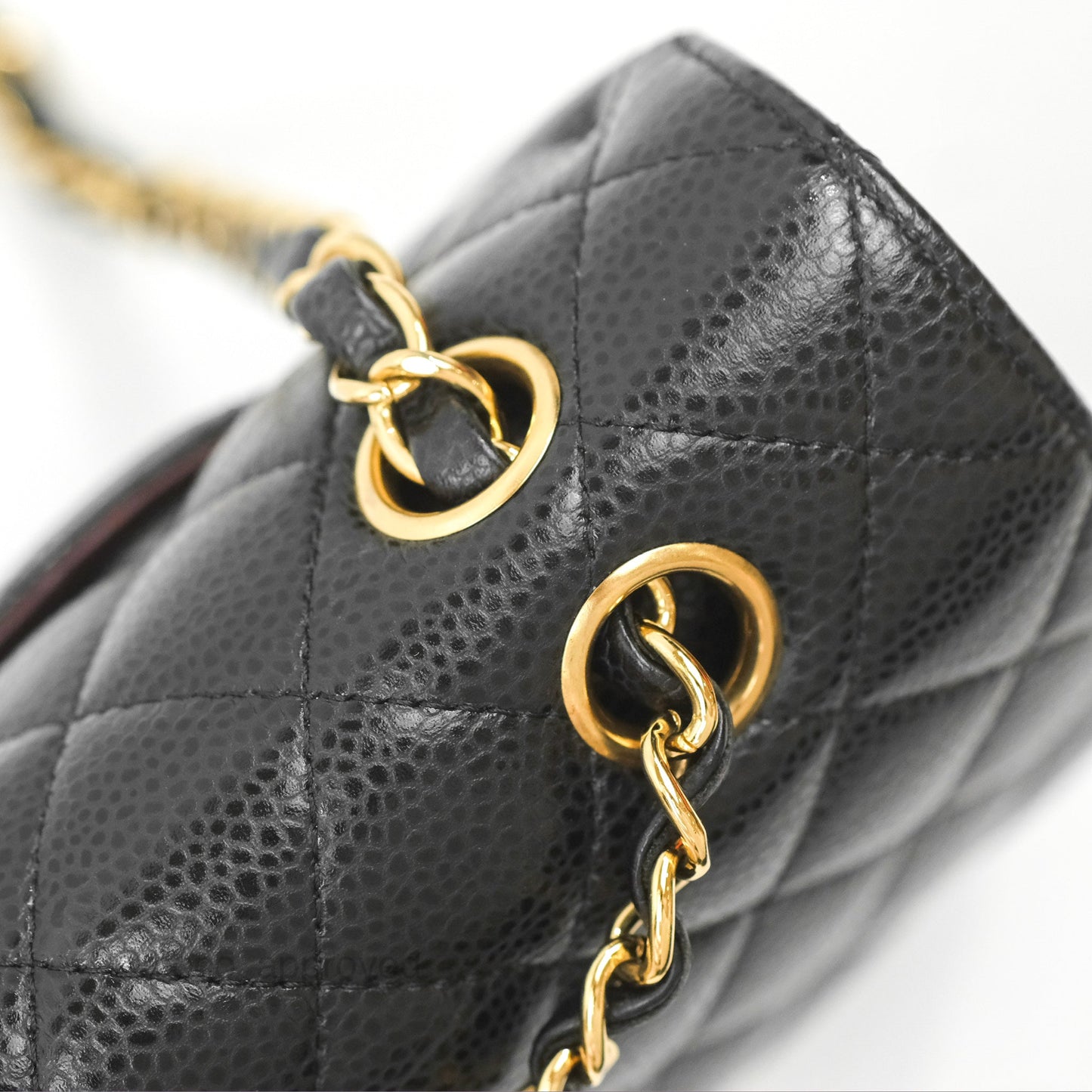Chanel Classic M/L Medium Flap Quilted Black Caviar Gold Hardware