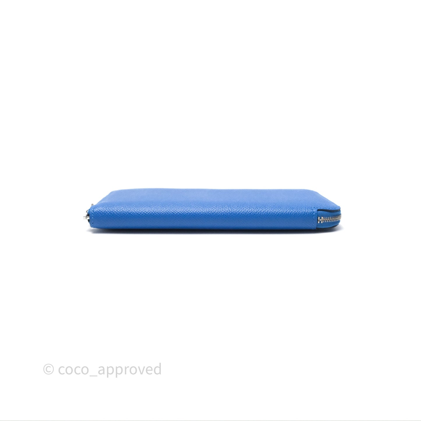 Hermès Silk In Classique Long Wallet Bleu Epsom