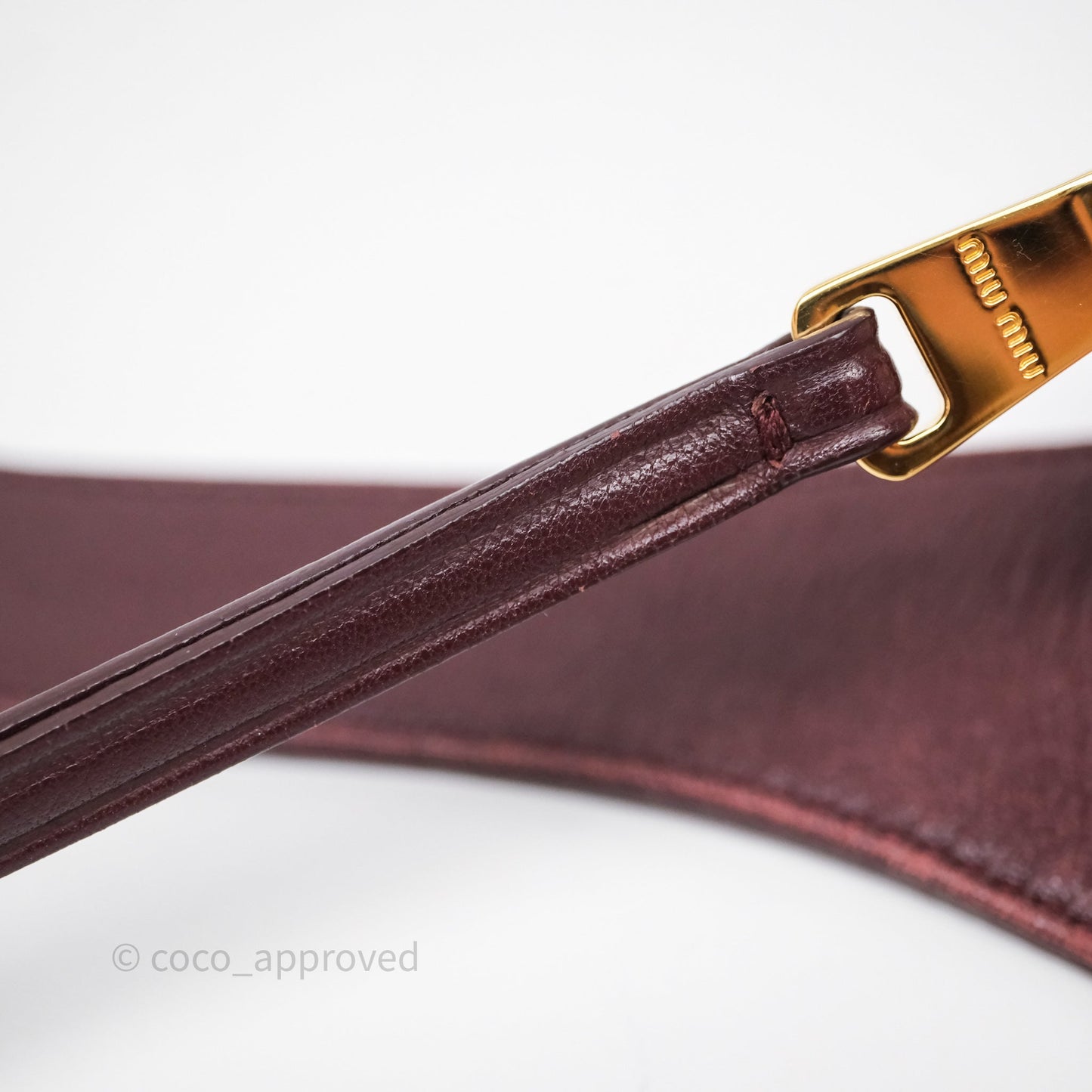 Miu Miu Bumbag Burgundy/Pink Gold Hardware