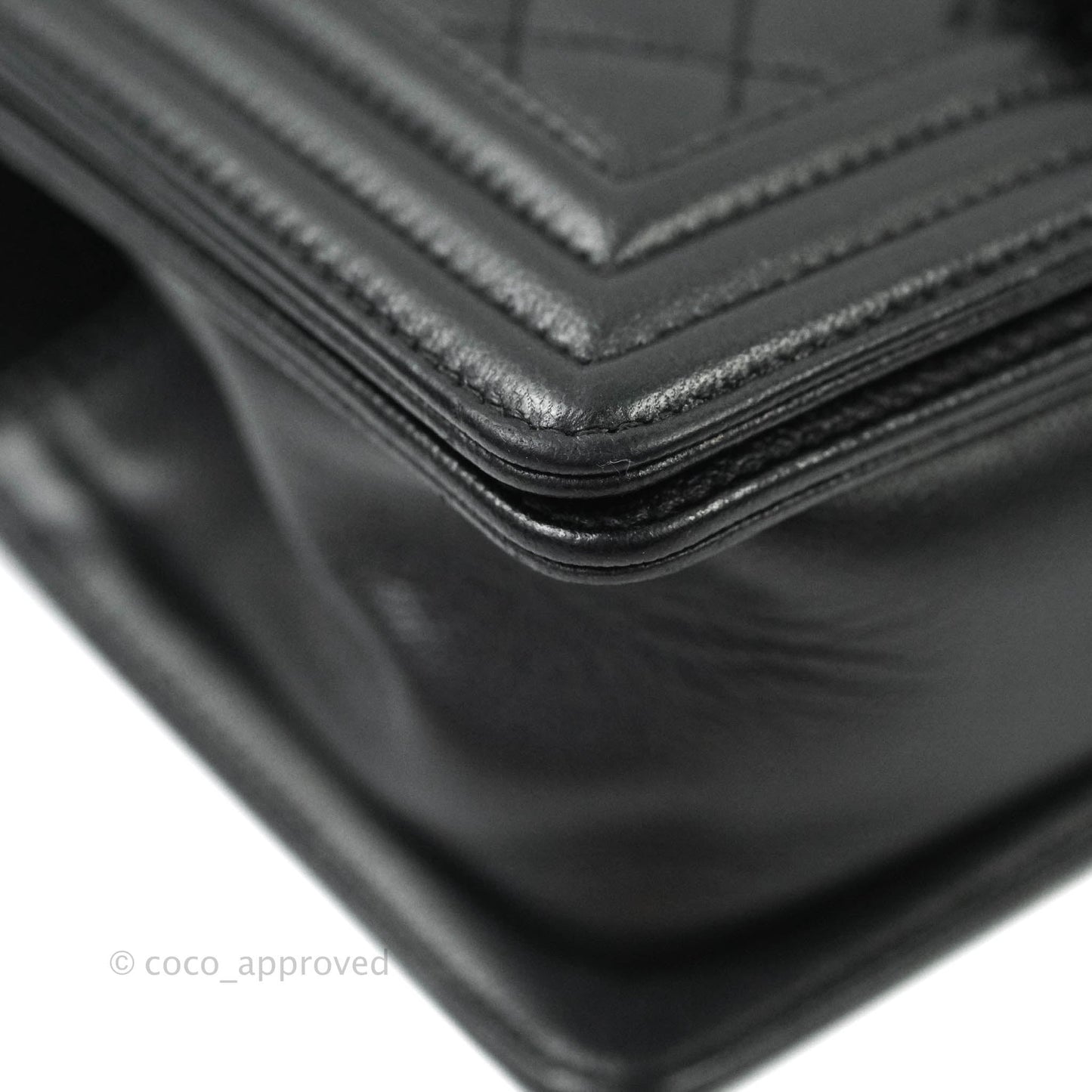 Chanel Quilted So Black Small Boy Caviar