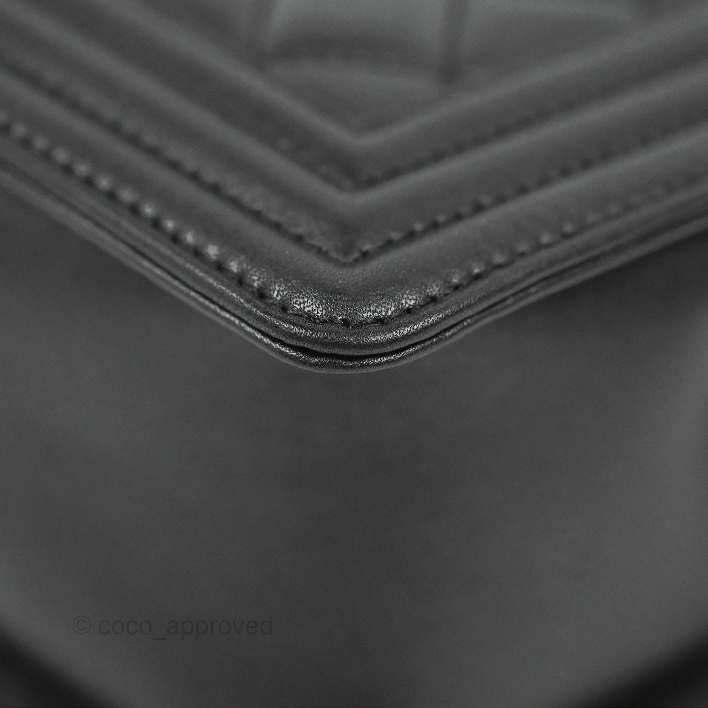 Chanel Quilted Medium Boy Black Calfskin Ruthenium Hardware