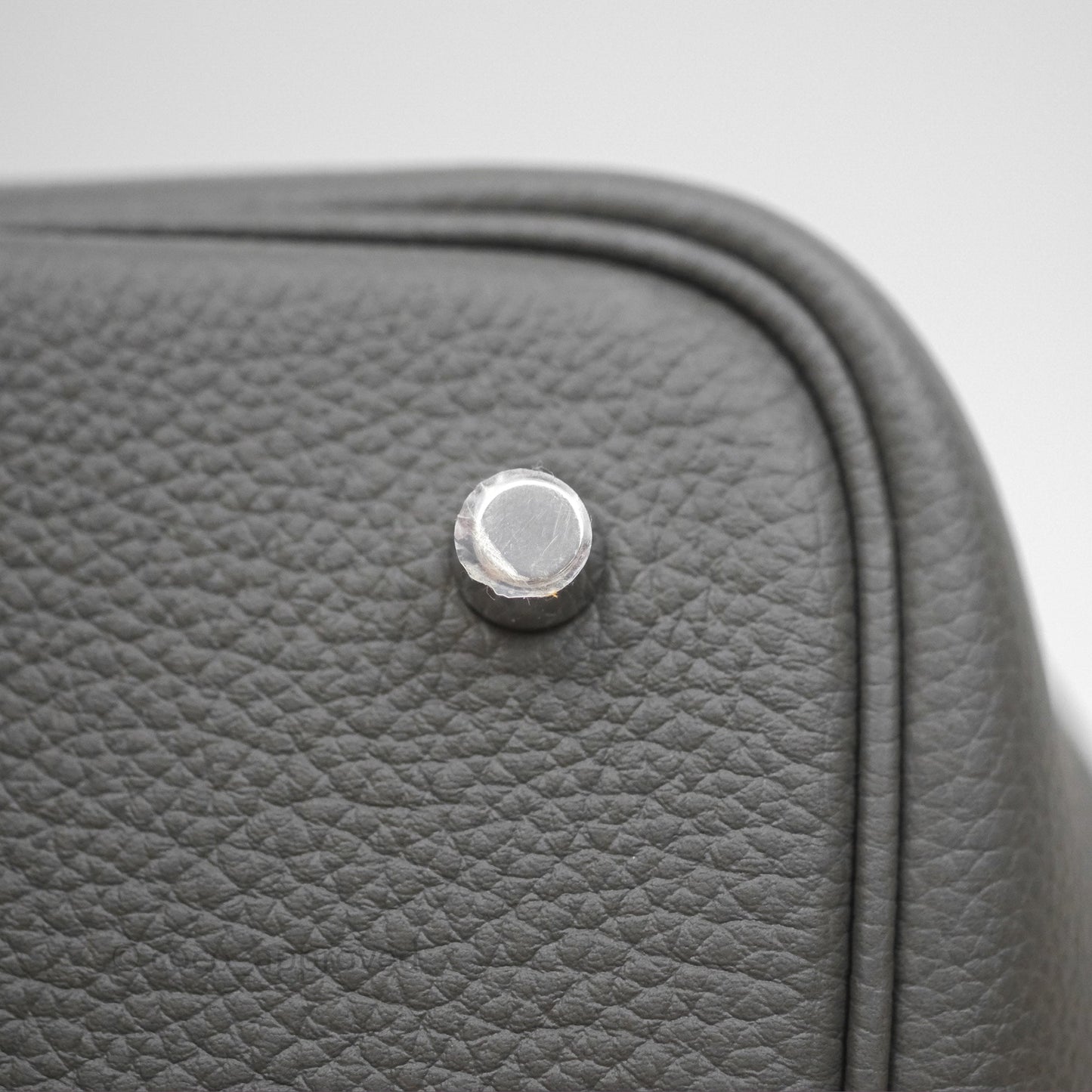 Hermès Picotin 22 Gris Meyer Taurillon Maurice Palladium Hardware
