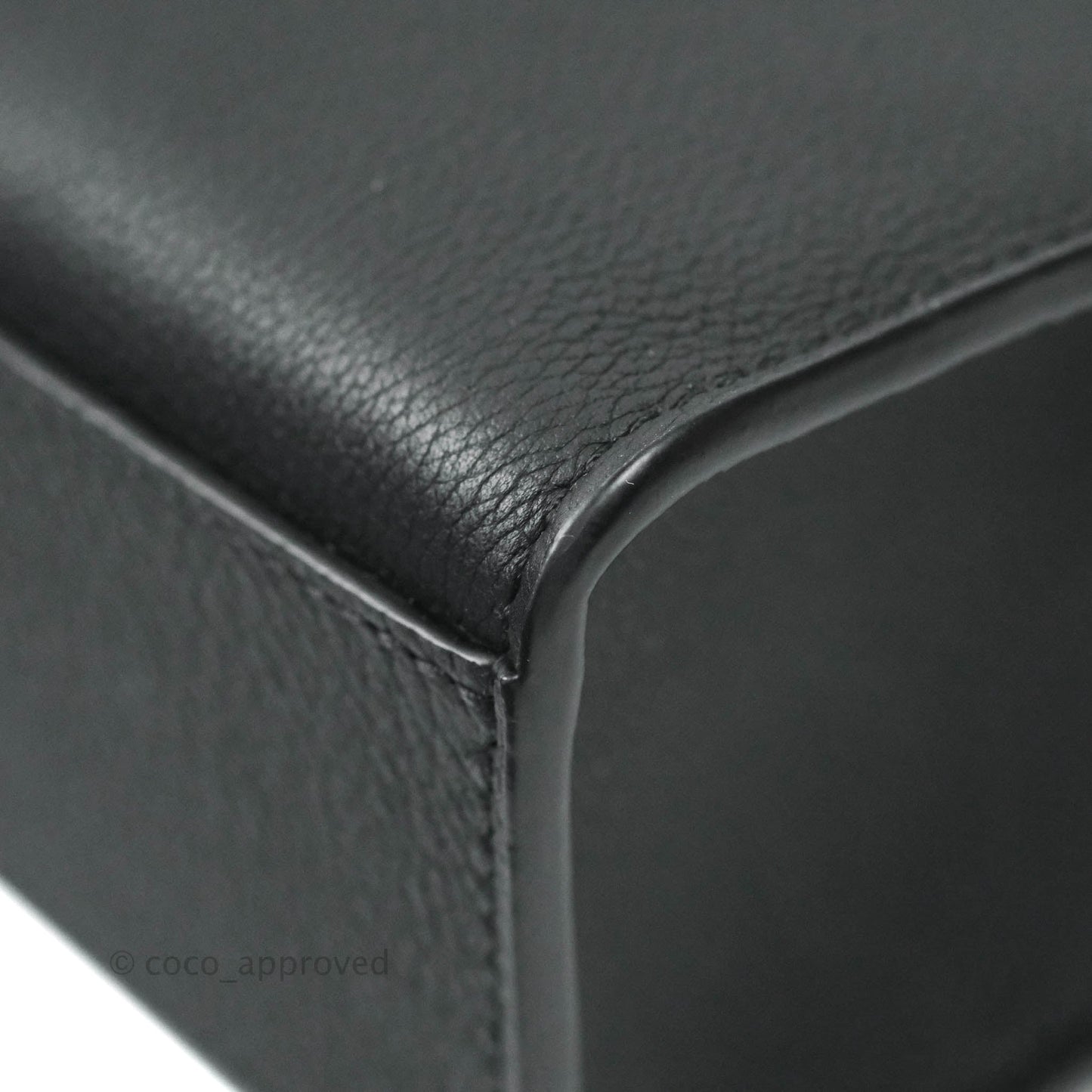 Louis Vuitton Calfskin My Lockme BB Bag Black Silver Hardware