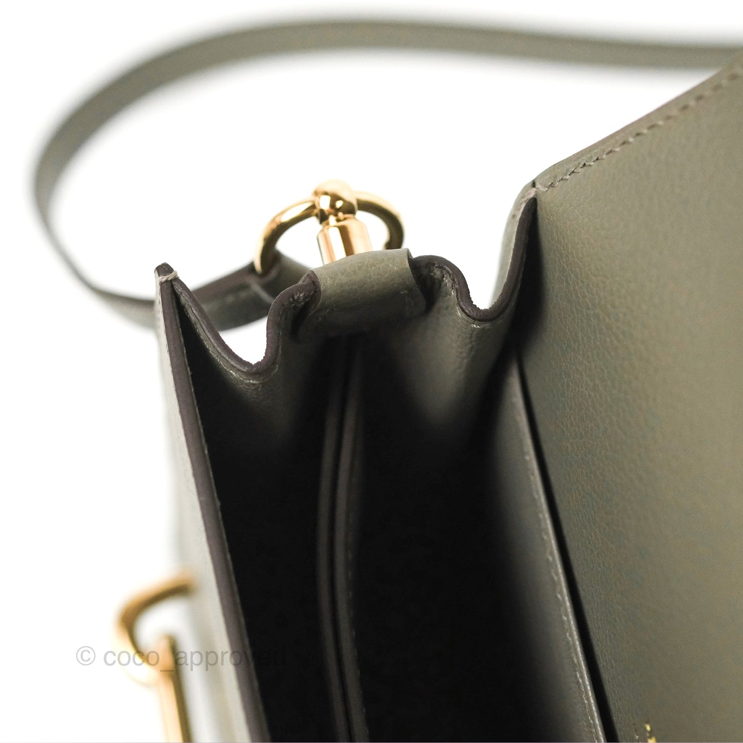 Hermès Roulis Mini 18 Gris Meyer 0L Evercolor Permabrass Hardware
