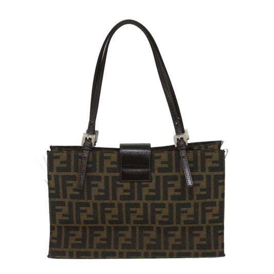 Luxury FendiZucca Canvas Mamma Hand Bag Nylon Brown Black56586