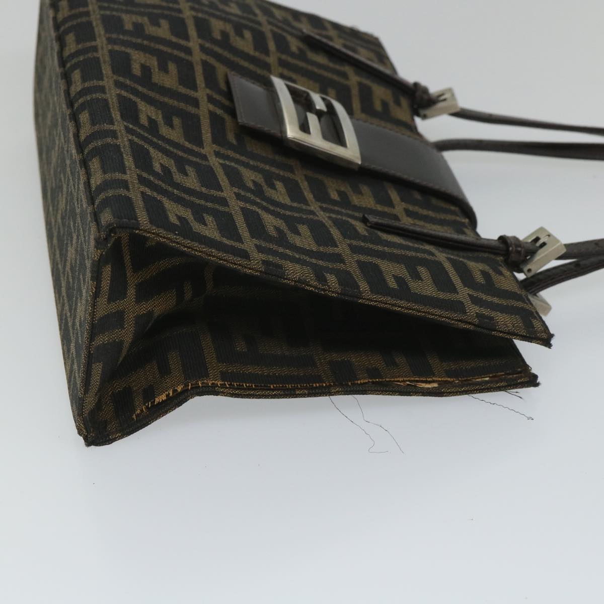 Luxury FendiZucca Canvas Mamma Hand Bag Nylon Brown Black56586