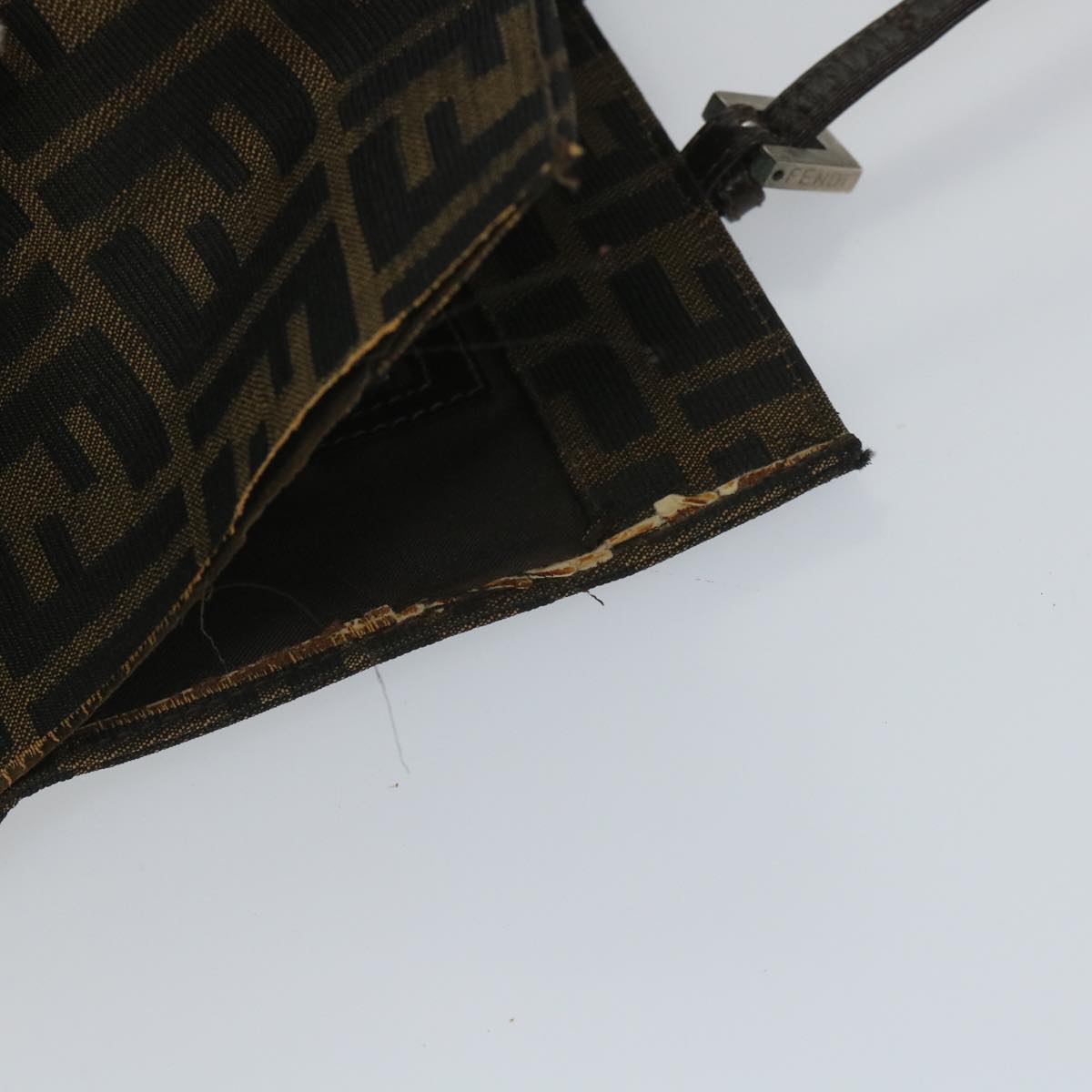Luxury FendiZucca Canvas Mamma Hand Bag Nylon Brown Black56586