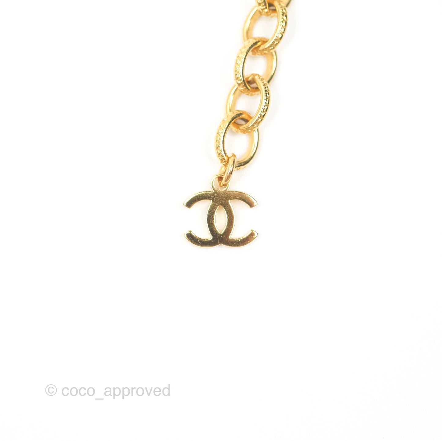 Chanel Crystal CC Chain Choker Gold Tone 24V