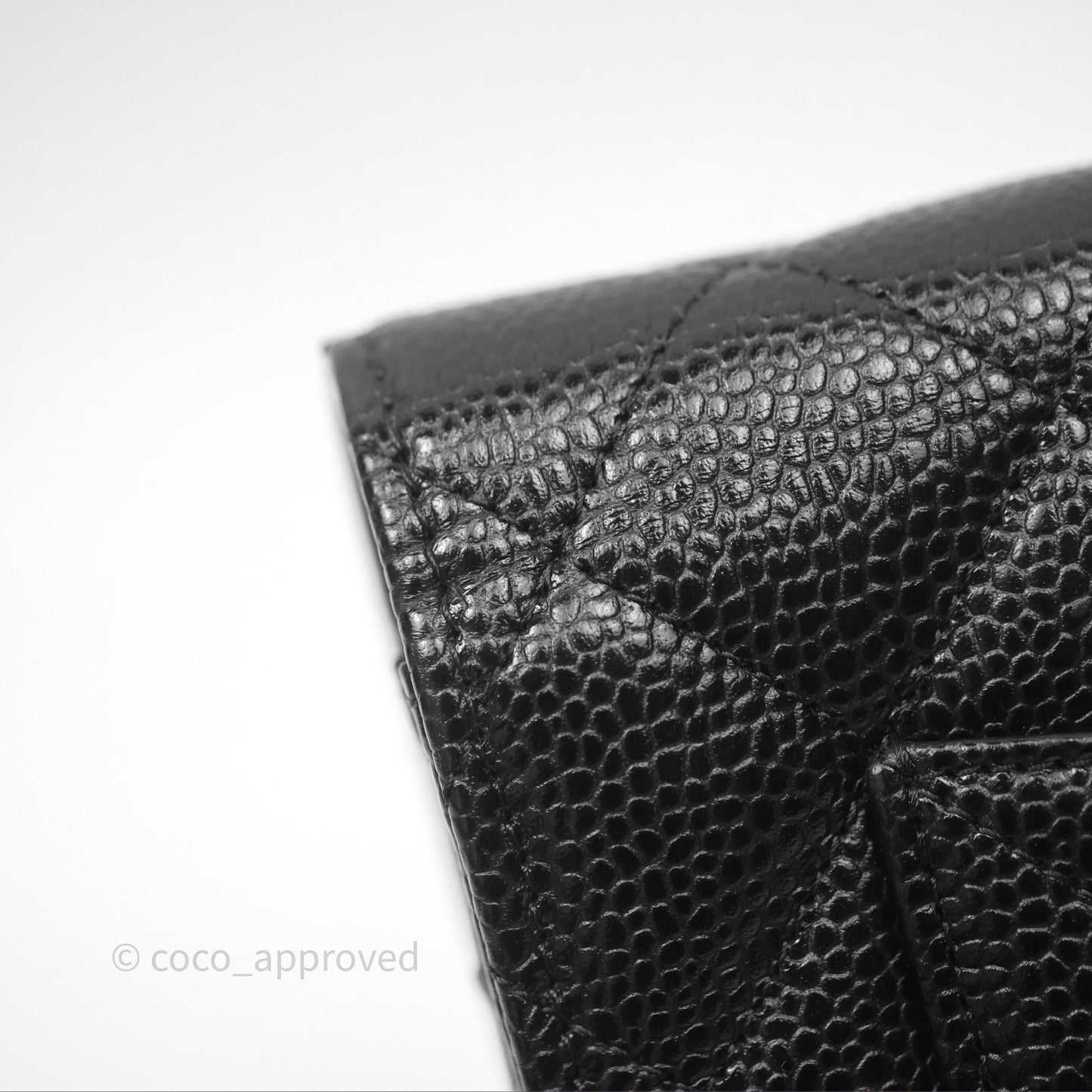 Chanel Quilted Classic Wallet on Chain WOC Black Caviar Silver Hardware