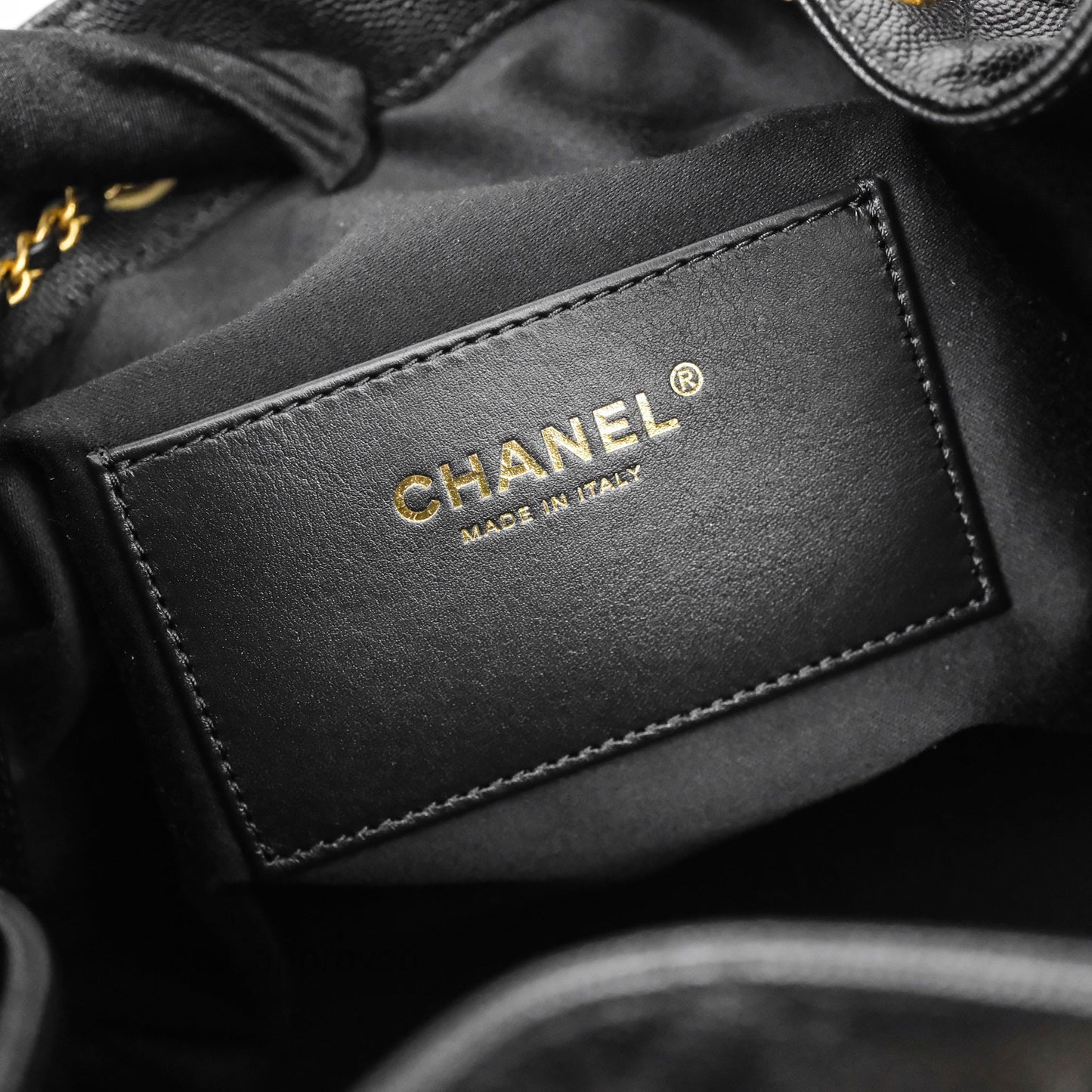 Chanel 25 Medium Black Caviar Aged Gold Hardware