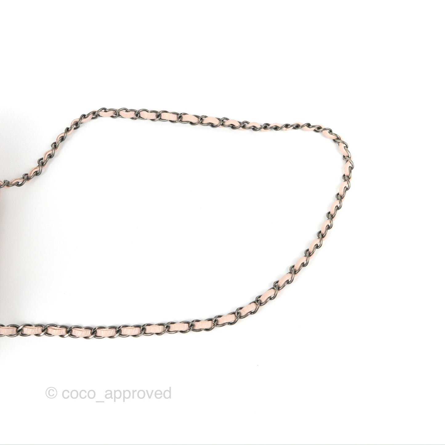 Chanel Quilted Mini Square Flap Pale Pink Caviar Ruthenium Hardware