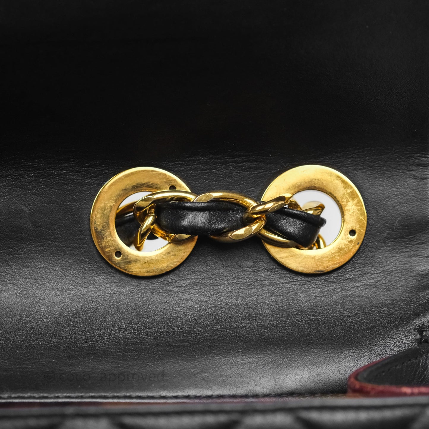 Chanel Vintage XL Jumbo Single Flap Black Lambskin 24K Gold Hardware