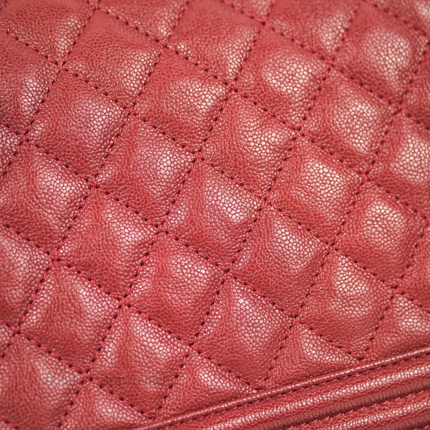 Chanel Quilted Medium Boy Burgundy Caviar Aged Gold Hardware