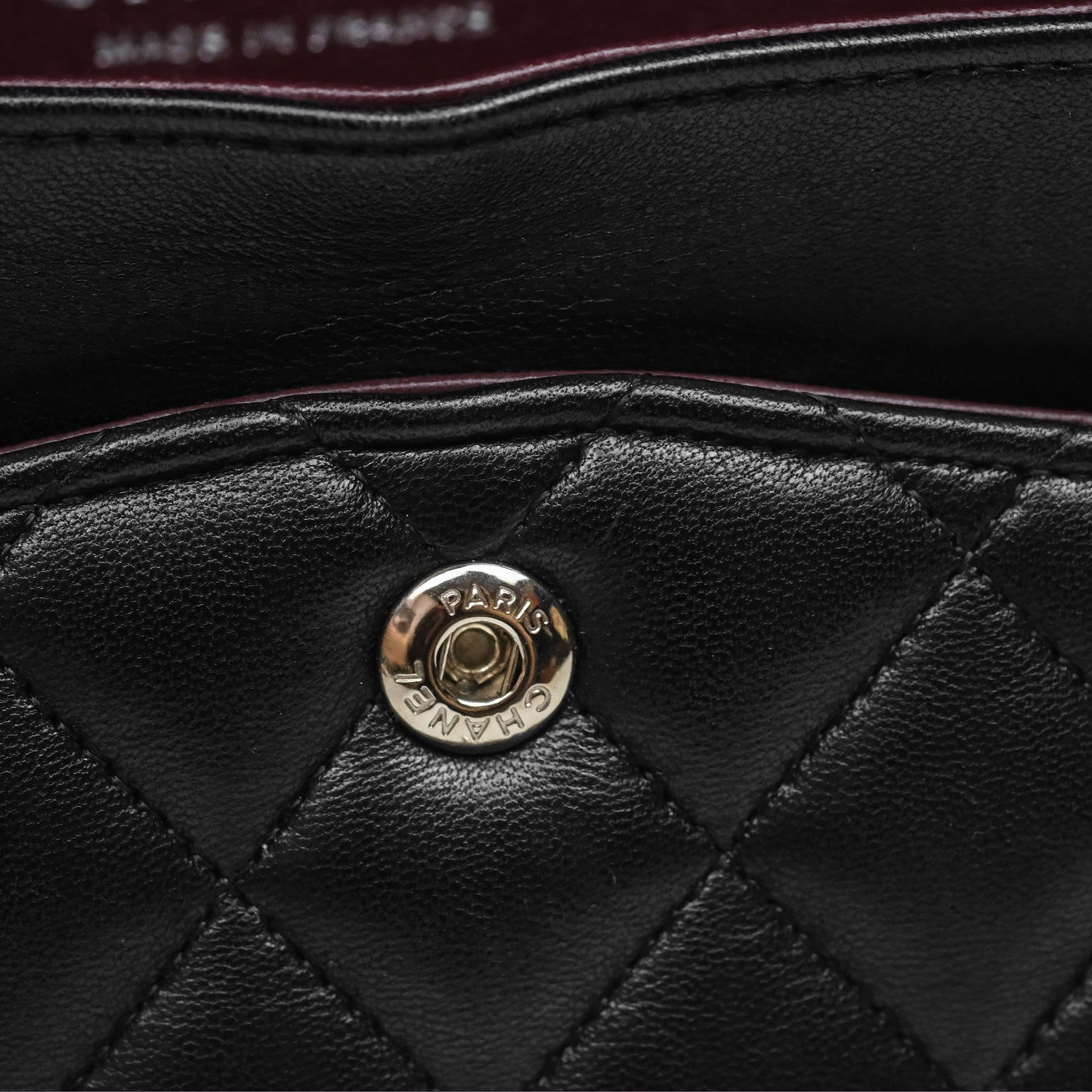 Chanel Classic M/L Medium Flap Quilted Black Lambskin Silver Hardware
