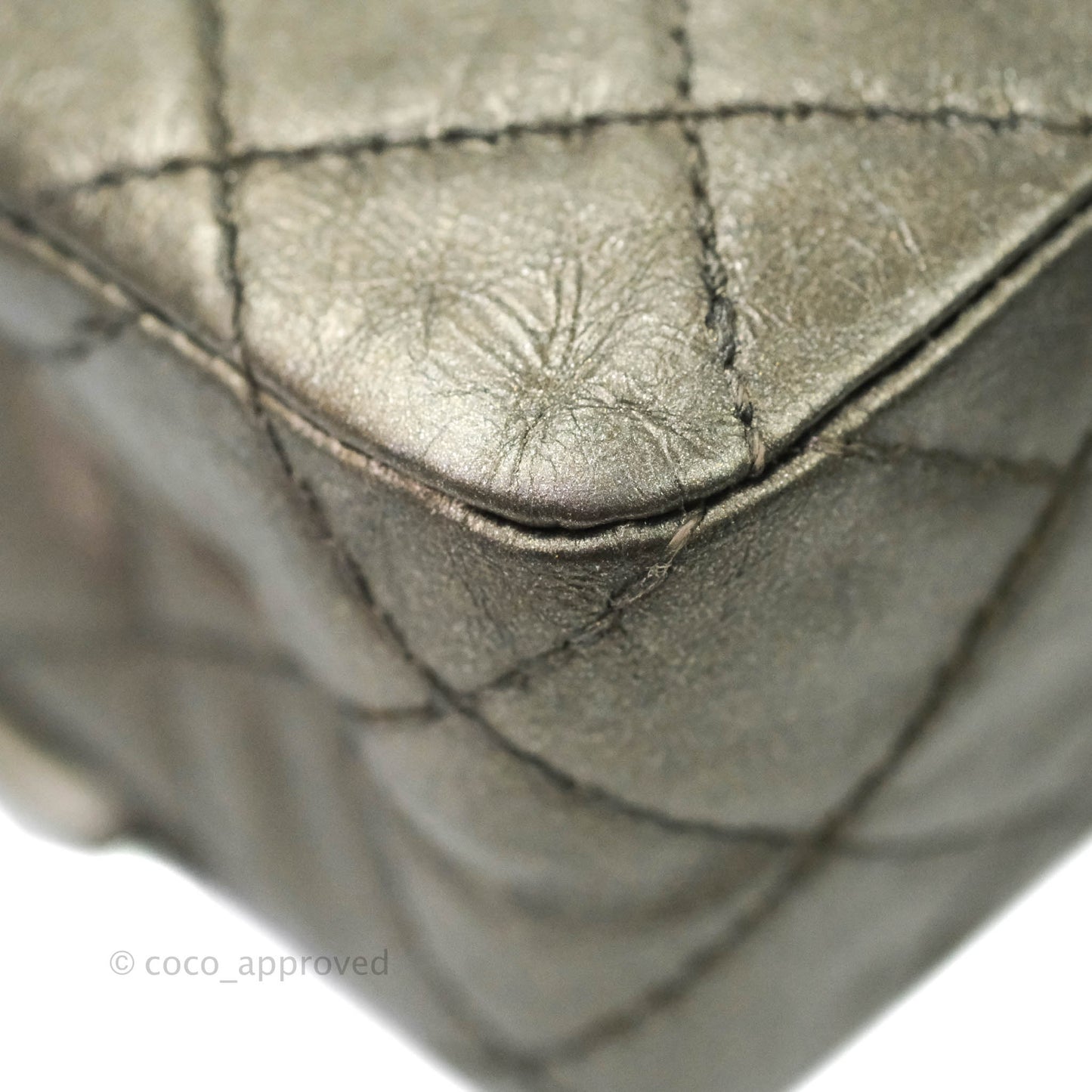 Chanel Quilted Reissue 226 Metallic Aged Calfskin Gun Metal Hardware