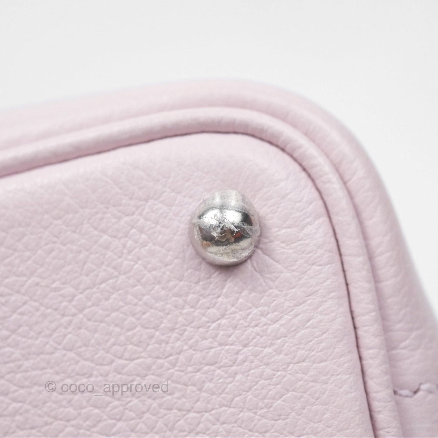 Hermès Bolide Mini 1923 Verso Evercolor Mauve Pale 09/ Caramel 28 Palladium Hardware