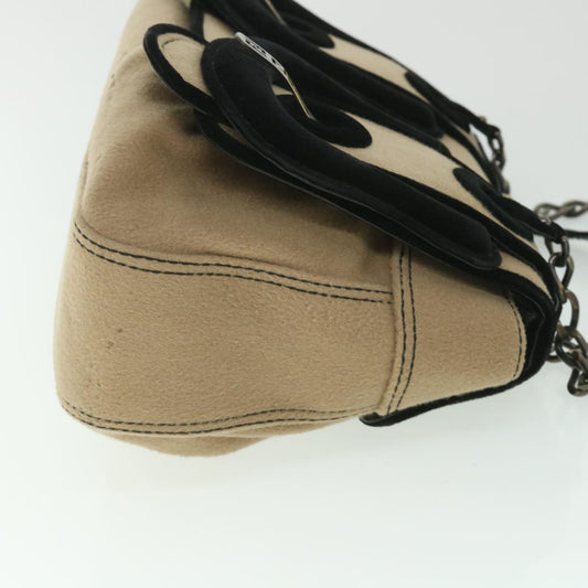 Luxury FendiShoulder Bag Cotton Beige Black56685