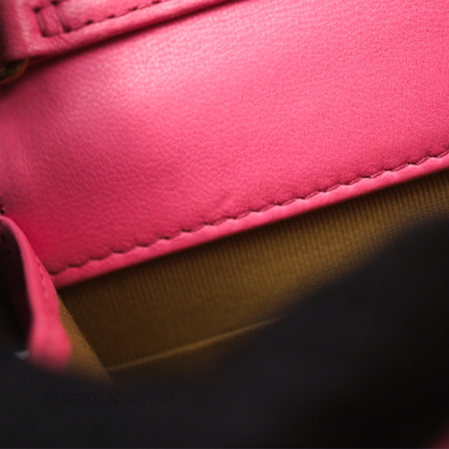 Chanel Quilted Pearl Crush Wallet on Chain WOC Pink Lambskin Aged Gold Hardware