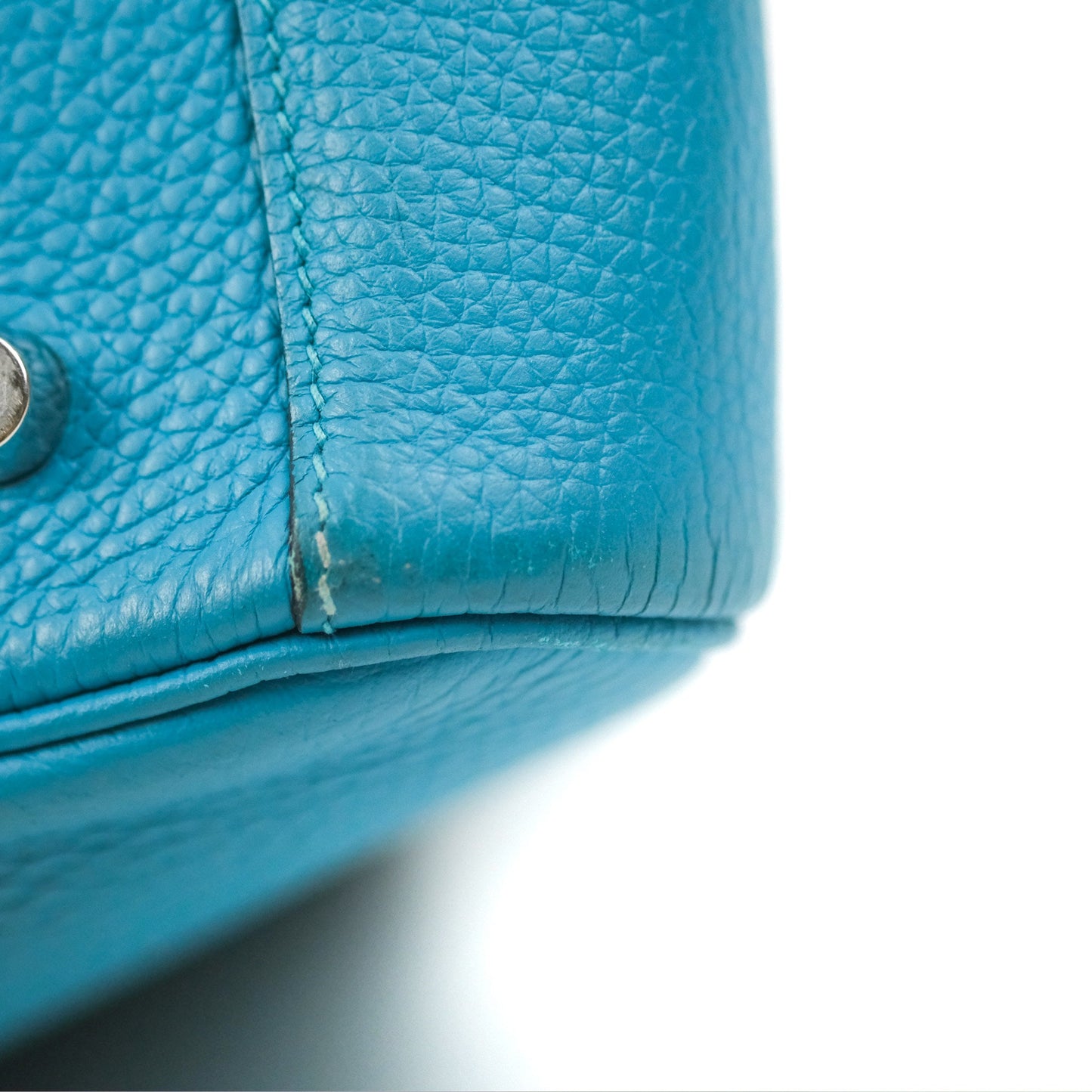 Hermès Lindy 34 Blue Paon Clemence Palladium Hardware