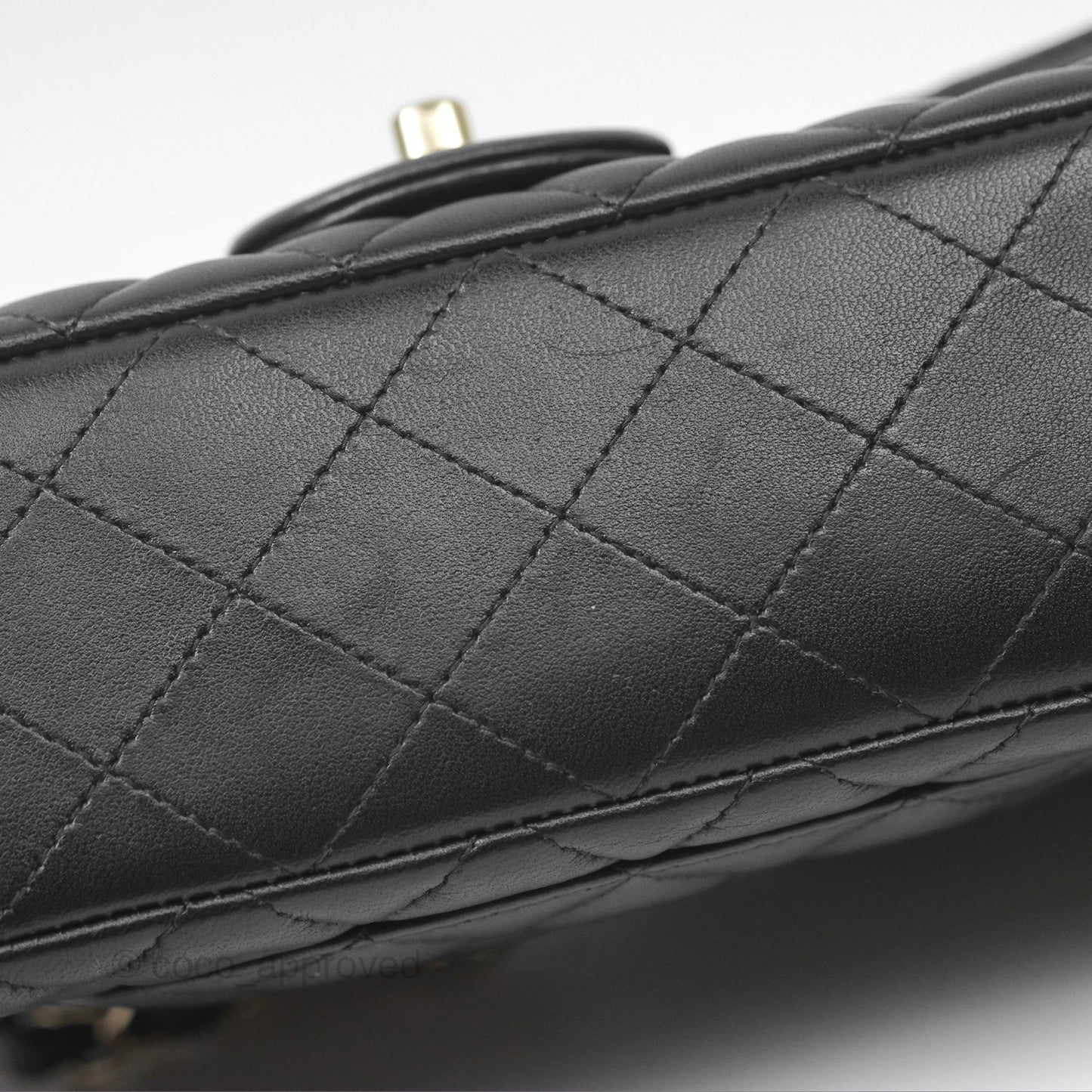 Chanel Mini Rectangular Quilted Black Lambskin Gold Hardware