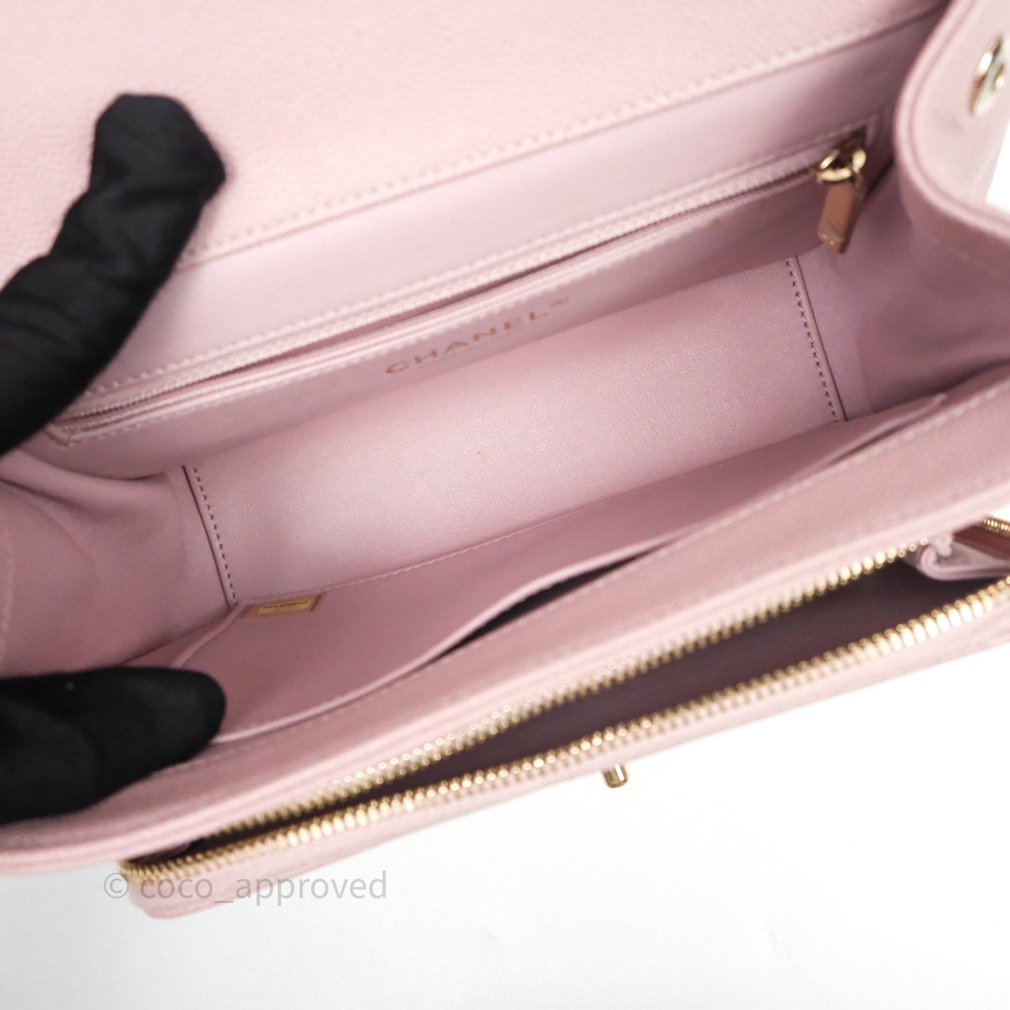 Chanel Quilted Medium Business Affinity Flap Pink Caviar Gold Hardware