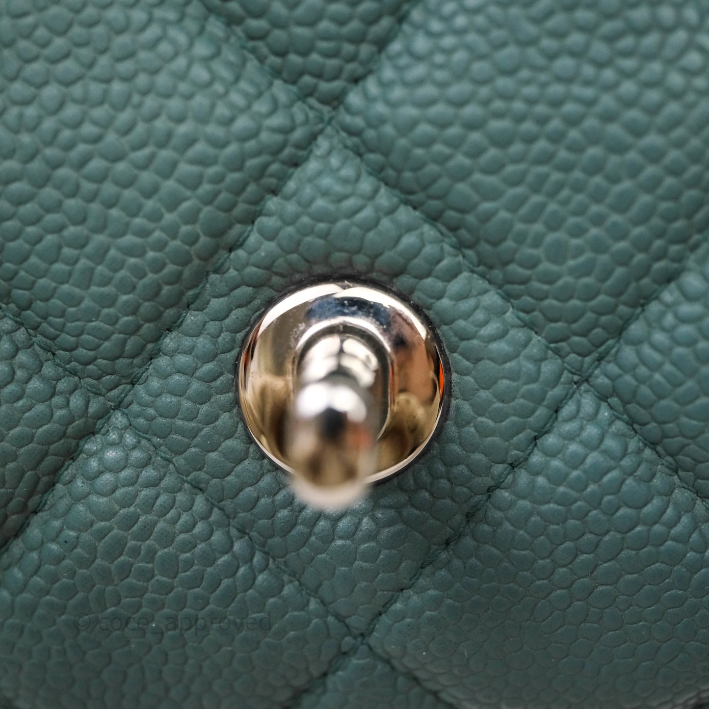 Chanel Quilted Clutch with Chain Green Caviar Gold Hardware