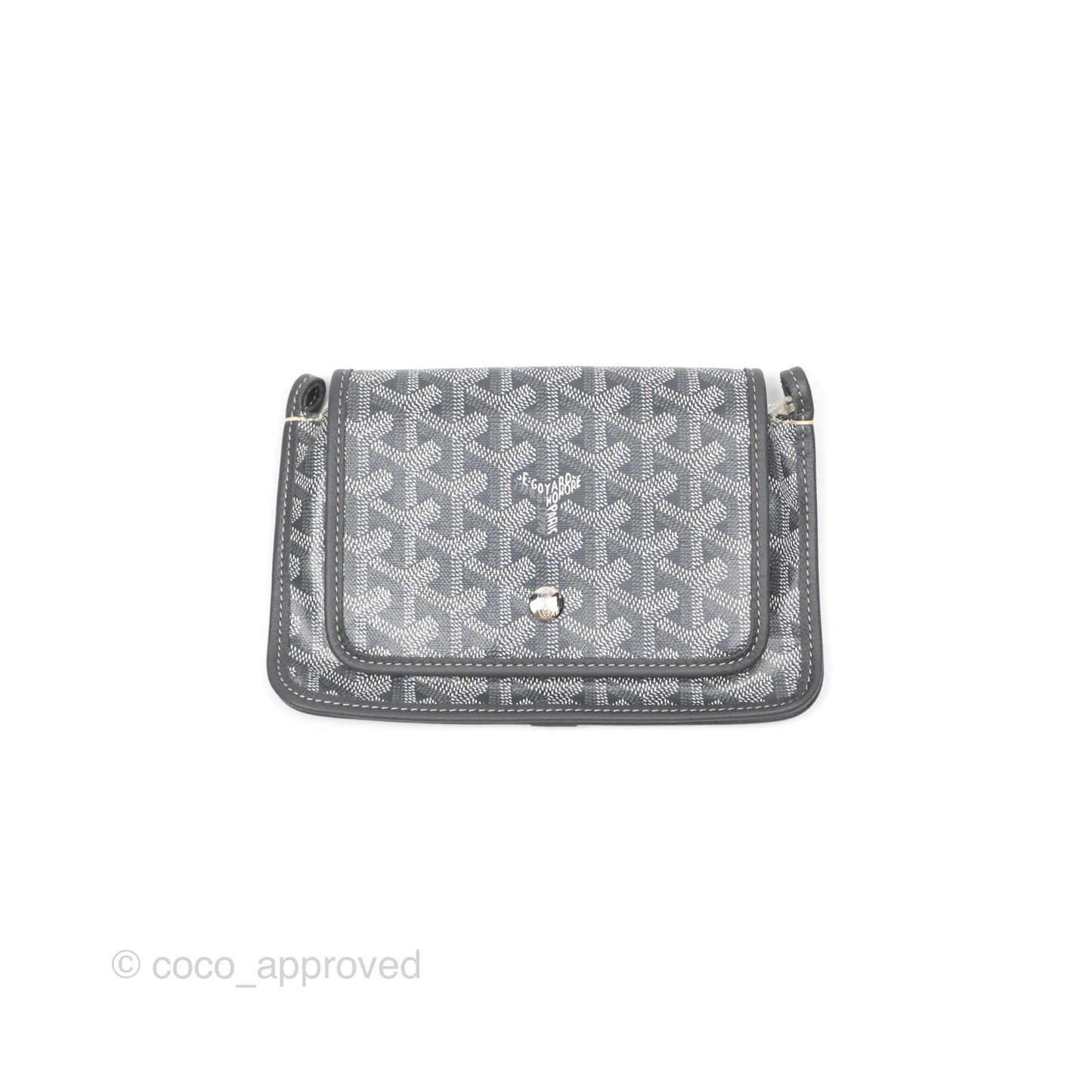 Goyard Plumet Pocket Wallet Grey Goyardine Canvas