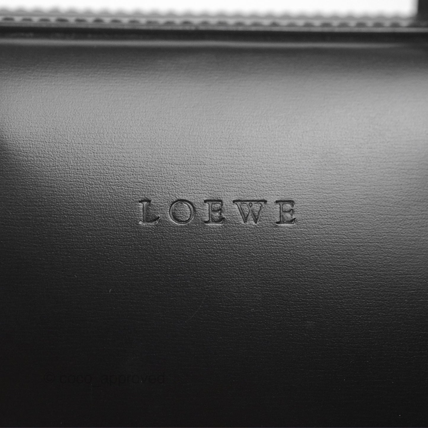 Loewe Vintage Small Postal Handle Bag Black Leather