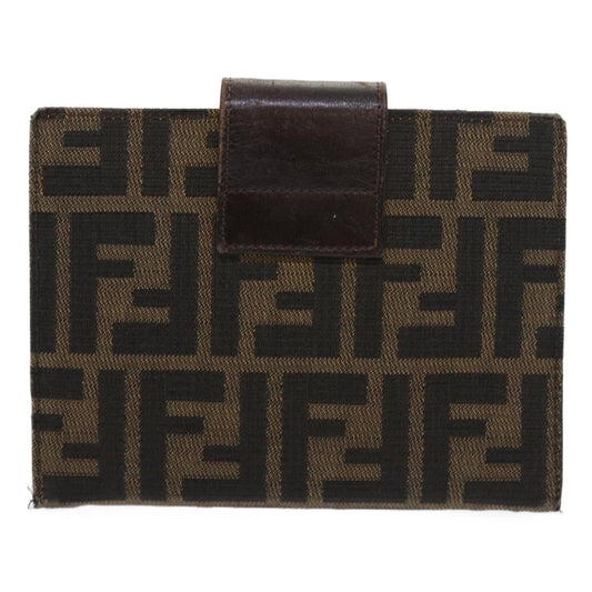 Luxury FendiZucca Canvas Day Planner Cover Black Brown 2289 31099 00956779