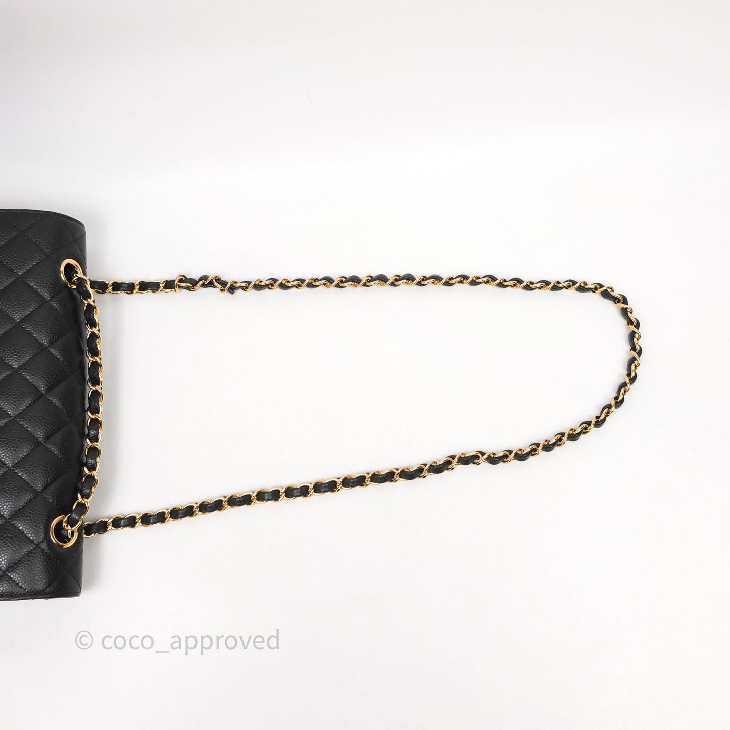 Chanel Medium Classic Flap Quilted Black Caviar Gold Hardware