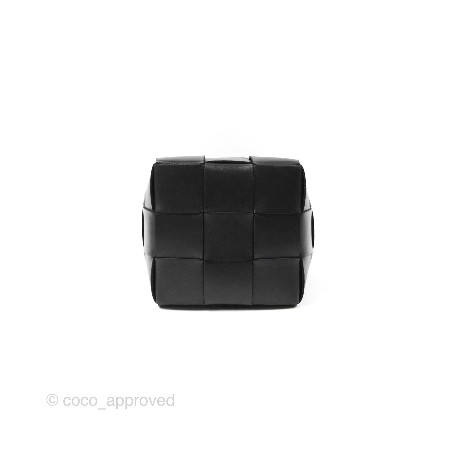 Bottega Veneta Small Cassette Bucket Bag Black Lambskin
