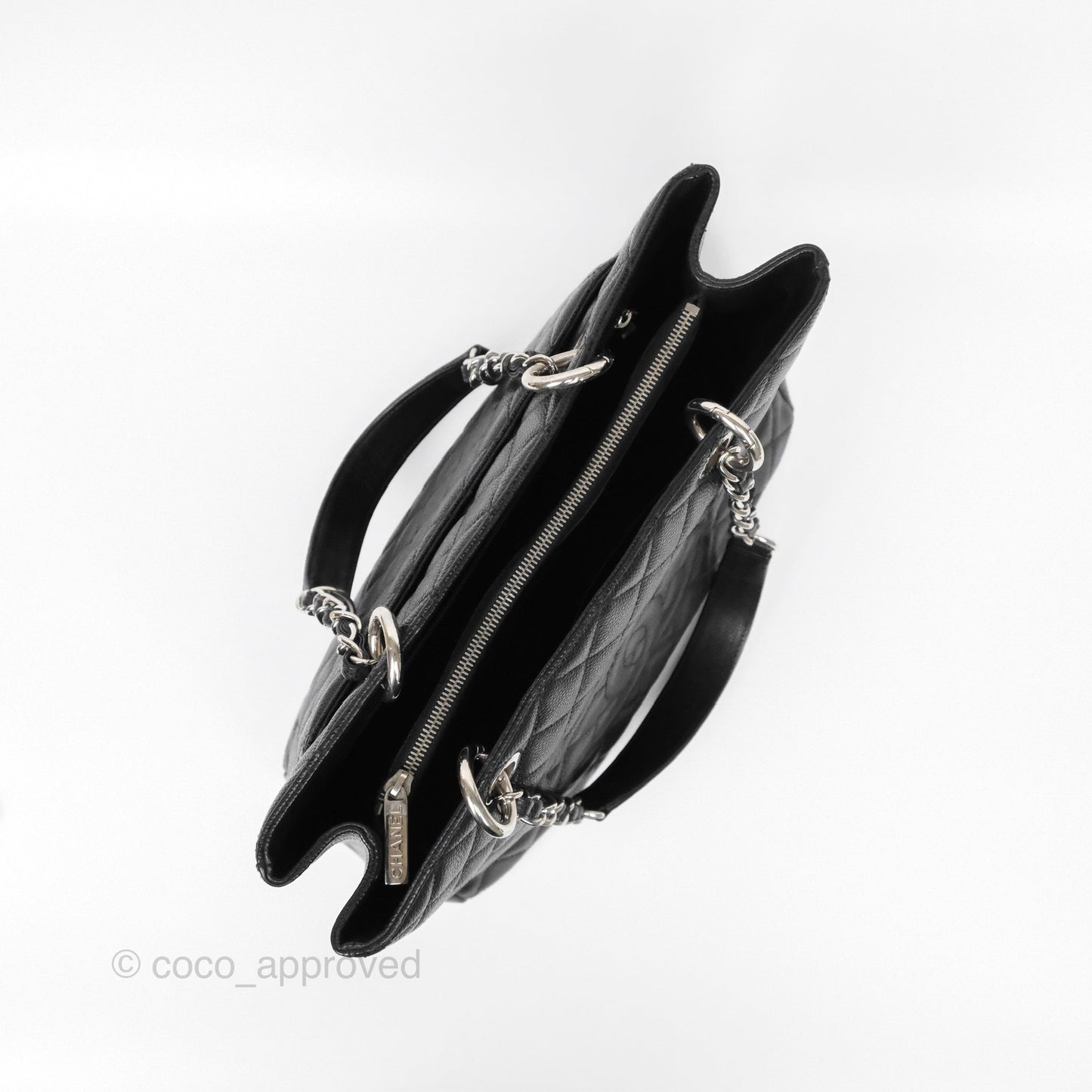 Chanel GST Black Caviar Silver Hardware