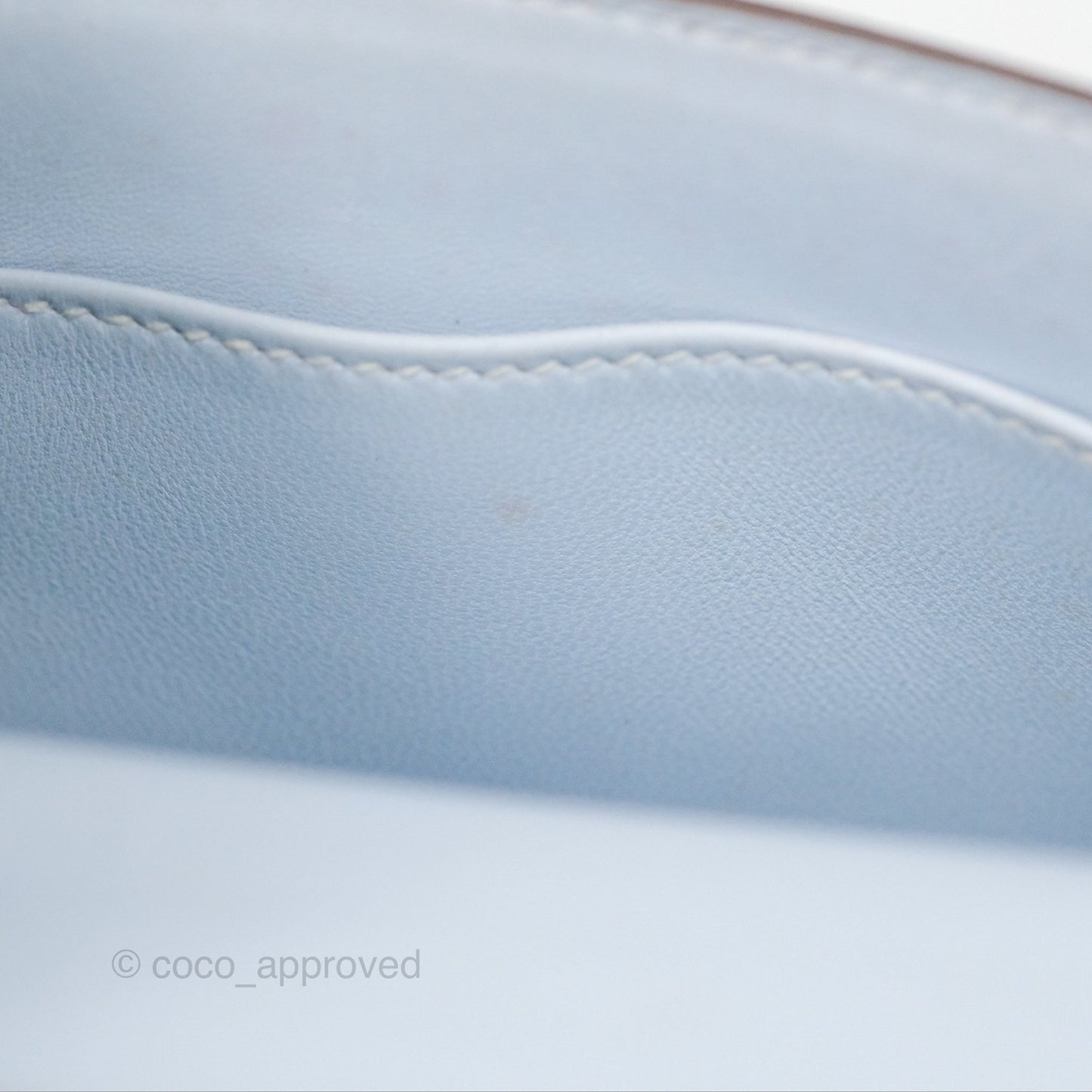 Hermes Mini Verrou Bleu Brume Chèvre Mysore Gold Hardware